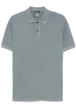C.P. Company logo-embroidered polo shirt - Grey