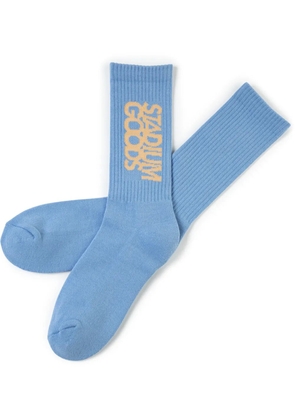 STADIUM GOODS® logo 'Blue And Cream' crew socks