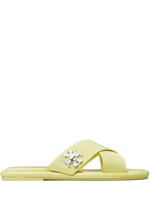 Tory Burch leather slides - Yellow