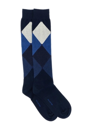 Ballantyne diamond-patterned stocking - Blue