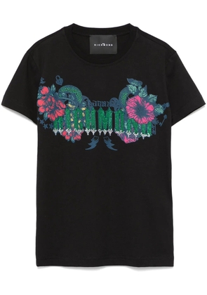 John Richmond floral-print T-shirt - Black