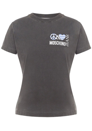 MOSCHINO JEANS logo-print T-shirt - Grey