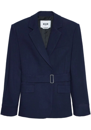 MSGM belted blazer - Blue