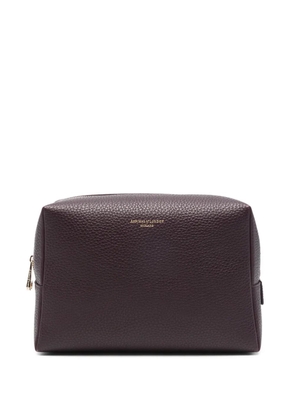 Aspinal Of London logo-print make up bag - Purple