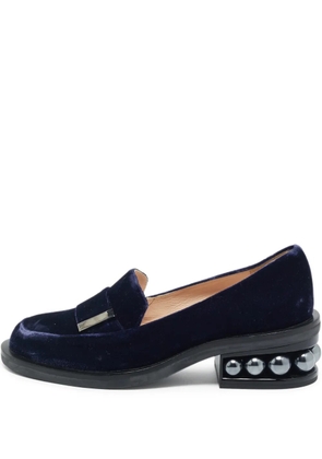Nicholas Kirkwood pearl-embellished loafers - Blue