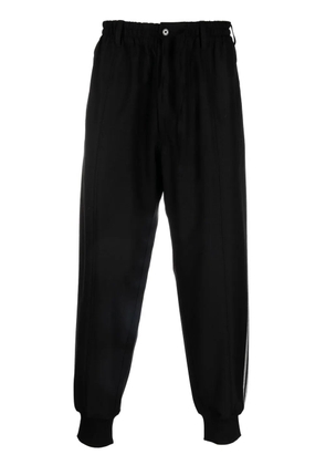 Y-3 drawstring tapered track pants - Black