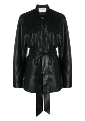 Nanushka tie-waist shirt - Black