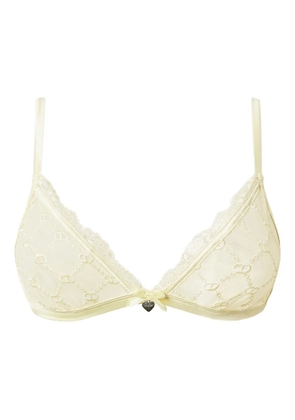 TWINSET lace-trimmed triangle bra - Yellow