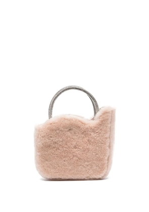 Le Silla micro Ivy shearling bag - Pink