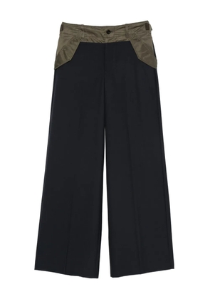 sacai panelled trousers - Blue