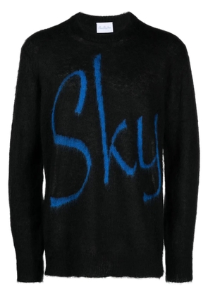BLUE SKY INN logo-print crew-neck jumper - Black
