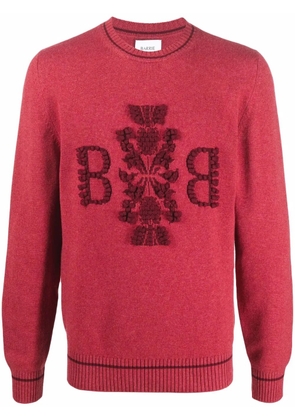 Barrie embroidered cashmere jumper