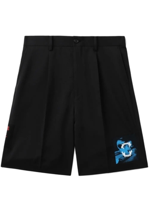 Undercover pressed-crease shorts - Black