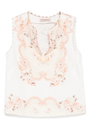 TWINSET floral top - Neutrals