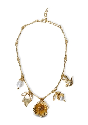 TWINSET floral-charm necklace - Gold