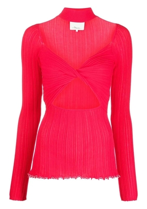 3.1 Phillip Lim cut-out knitted top - Red