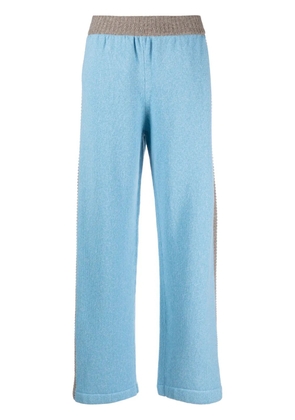 Barrie stripe-detail trousers - Blue