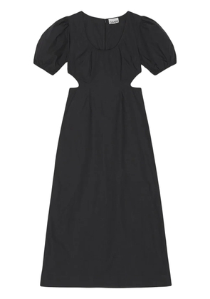 GANNI cut-out organic cotton dress - Black