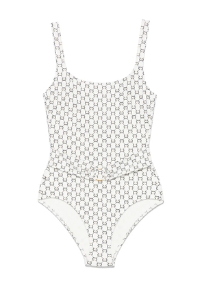 TWINSET all-over logo-print swimsuit - White