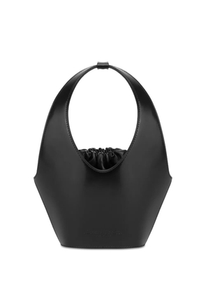 Alberta Ferretti sculptural leather tote bag - Black