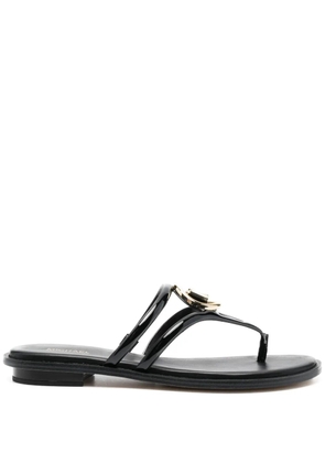 Michael Michael Kors logo-plaque thong-strap sandals - Black