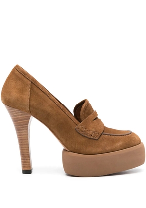 Paloma Barceló Mabel 125mm suede pumps - Brown