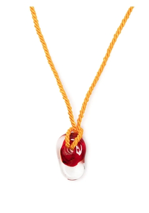 Gimaguas statement-pendant rope-chain necklace - Red