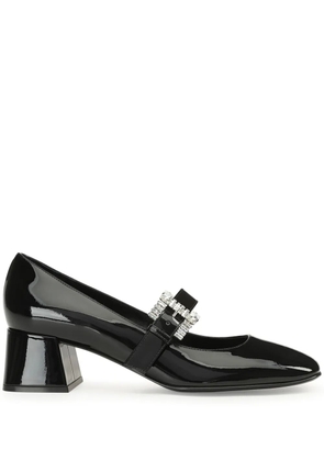 Sergio Rossi sr Twenty Buckle 45mm leather pumps - Black