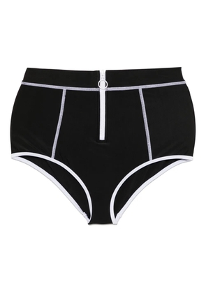 Duskii high-waisted zipped swim bottom - Black
