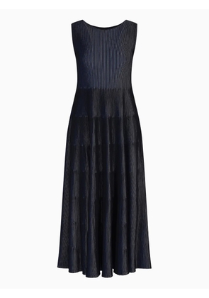 Emporio Armani knitted sleeveless mini dress - Blue