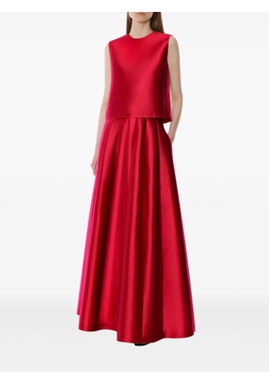Alberta Ferretti pleated maxi skirt - Red
