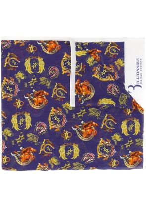 Billionaire cowboy print scarf - Blue