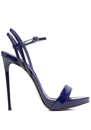 Le Silla Gwen 120mm patent-leather sandals - Blue