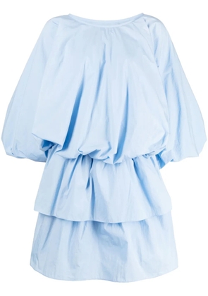 Goen.J balloon-sleeves poplin dress - Blue