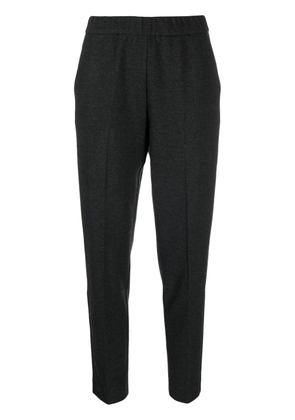 Le Tricot Perugia herringbone tapered-leg trousers - Grey