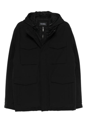 Karl Lagerfeld flap-pocket hooded jacket - Black