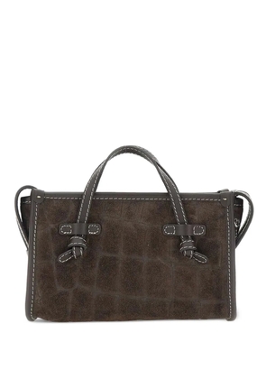 MARCELLA CLUB Marcella crocodile-effect tote bag - Brown