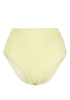 Nanushka textured high-waisted bikini bottoms - Yellow