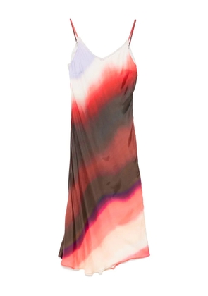 Patrizia Pepe gradient-print midi dress - Brown