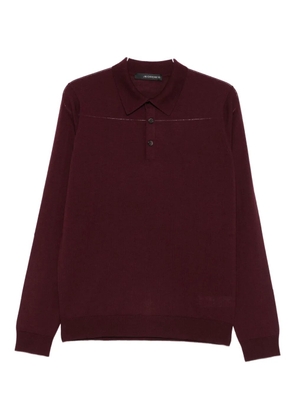 Jeordie's long-sleeve polo shirt - Red