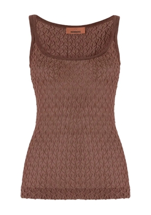 Missoni textured sleeveless tank top - Brown