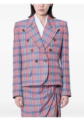 Vivienne Westwood check-pattern double-breasted blazer - Red
