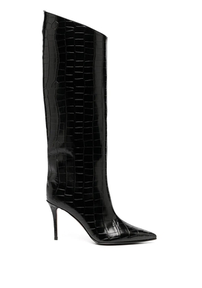 Le Silla Eva crocodile-effect boots - Black
