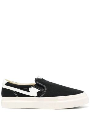 Stepney Workers Club contrast-stitch slip-on sneakers - Black