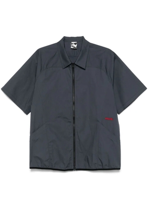 GR10K poplin zipped shirt - Grey