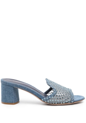 Le Silla Gilda 65mm crystal-embellished mules - Blue