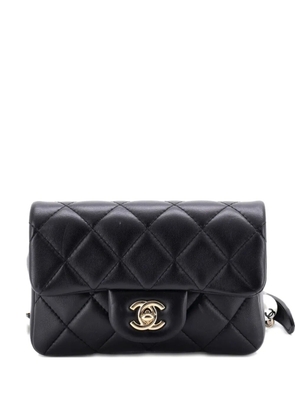 CHANEL Pre-Owned My Precious Pearls Waist Bag Quilted Lambskin Mini belt bag - Black
