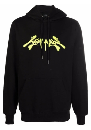 Daily Paper graffiti logo-print hoodie - Black