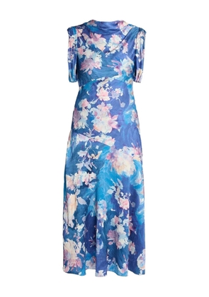 ERDEM floral-print midi dress - Blue