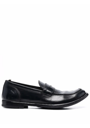 Officine Creative Anatomia leather penny loafers - Black